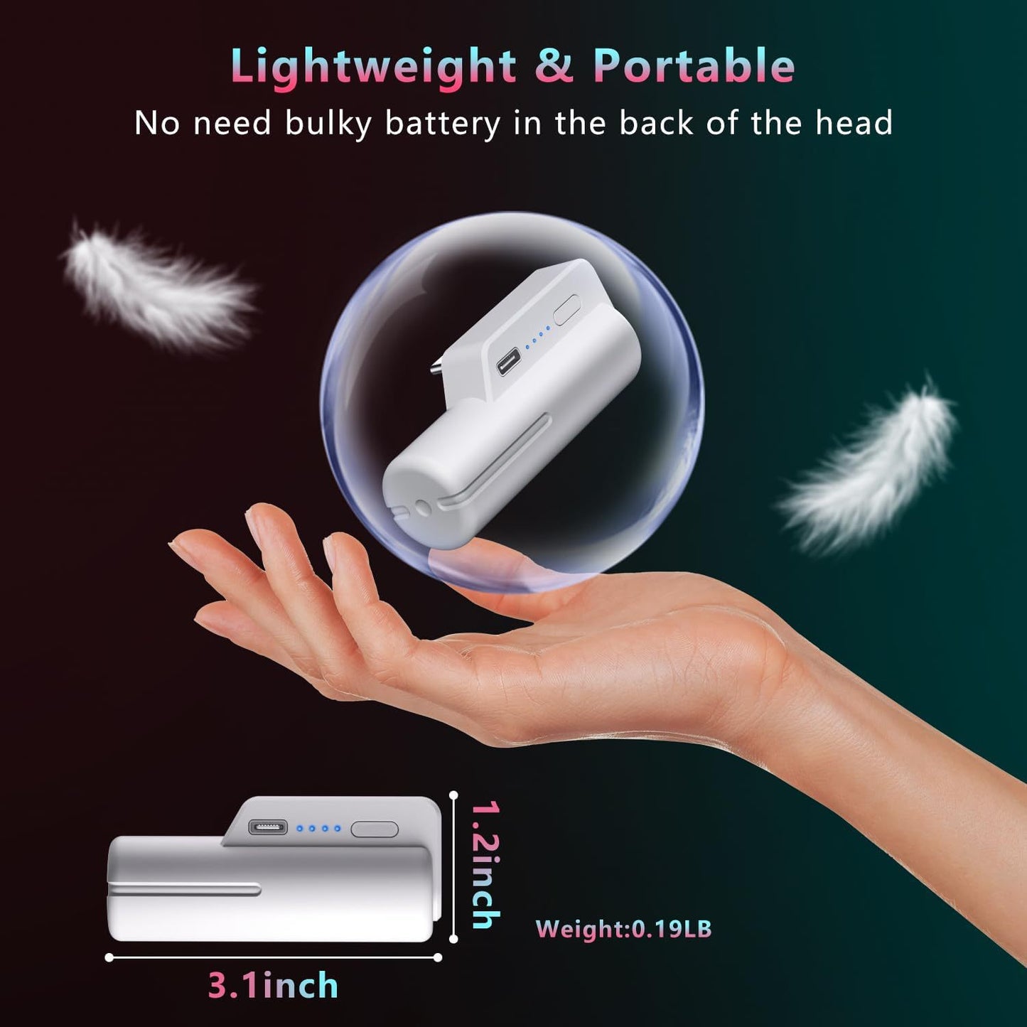 Head Wear Power Bank Game Extended Endurance Portable VR Accessories