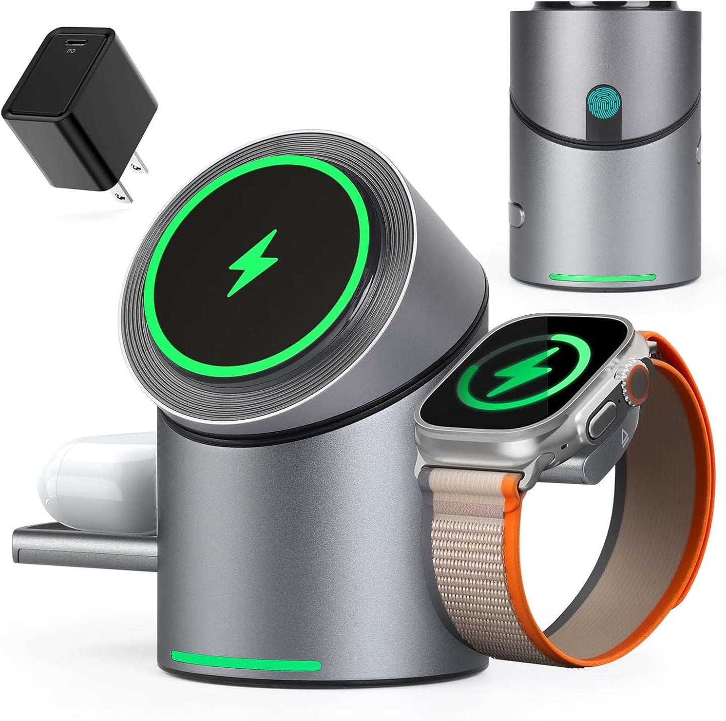3-in-1 Rotating Wireless Charger