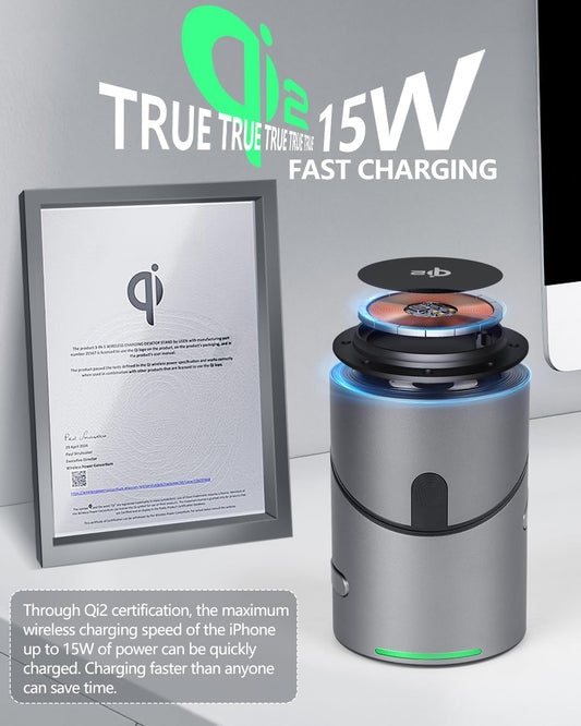 3-in-1 Rotating Wireless Charger